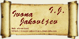 Ivona Jakovljev vizit kartica